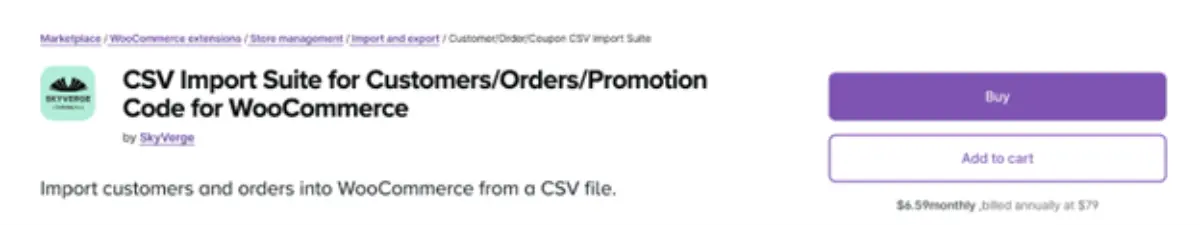 CSV Import Suite for Customers Orders Promotion Code for WooCommerce
