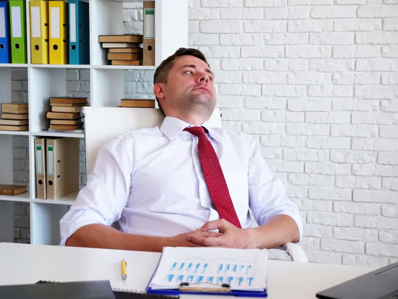 Tired office worker